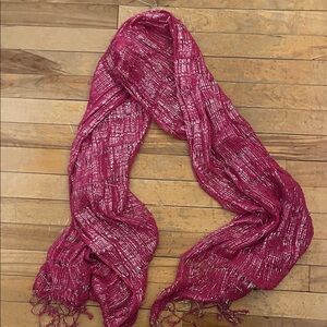 Chic Fuchsia and Silver Women's Scarf